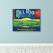 Del Rio Apple Crate LabelMedford, OF Canvas Afdruk (Insitu (Houten vloer))