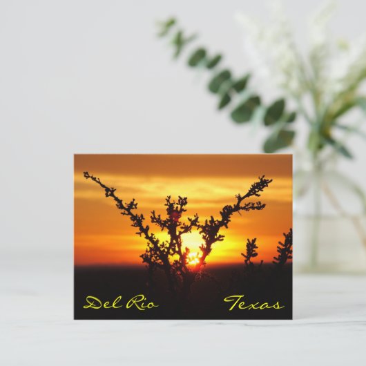 Del Rio Texas Sunset Briefkaart (Staand voorkant)