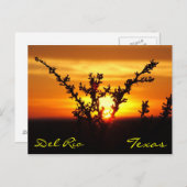 Del Rio Texas Sunset Briefkaart (Voorkant / Achterkant)