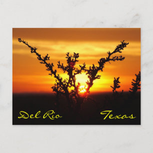 Del Rio Texas Sunset Briefkaart