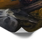 Delacroix - Bloemenvase met console 1849 Poster (Hoek)