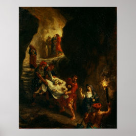Delacroix - Christus naar de tomb overgebracht Poster