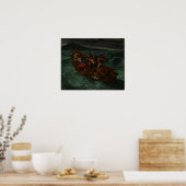 Delacroix - Christus slaapt tijdens de Tempest Poster (Keuken)