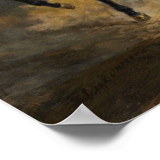 Delacroix - Combat du Giaour et Hassan 1826 Poster (Hoek)