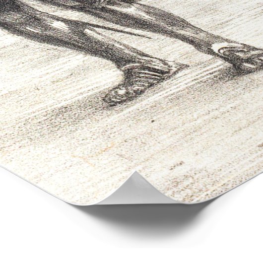 Delacroix - de gastheer op de Terrace (Wet I Scene Poster (Hoek)