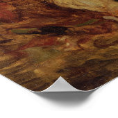 Delacroix - De Lion Hunt Poster (Hoek)