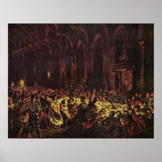 Delacroix - de moord op de bisschop van het leeuwe poster (Voorkant)