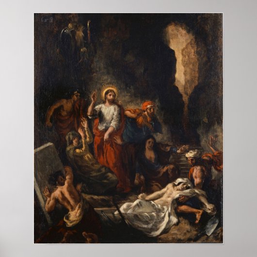 Delacroix - De Opstanding van Lazarus 1850 Poster (Voorkant)