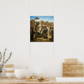Delacroix - de sultan van Marokko Poster (Keuken)