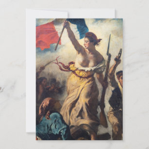 Delacroix - De Vrijheid Leidt het Volk Close-up Bedankkaart