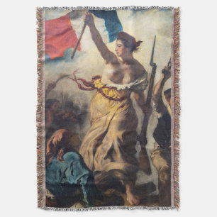 Delacroix - De Vrijheid Leidt het Volk Close-up Deken