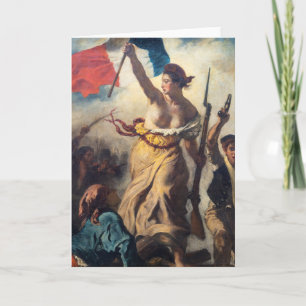 Delacroix - De Vrijheid Leidt het Volk Close-up Kaart