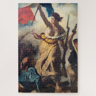 Delacroix - De Vrijheid Leidt het Volk Close-up Legpuzzel