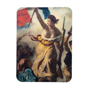 Delacroix - De Vrijheid Leidt het Volk Close-up Magneet