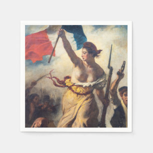 Delacroix - De Vrijheid Leidt het Volk Close-up Servet