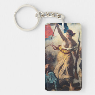 Delacroix - De Vrijheid Leidt het Volk Close-up Sleutelhanger