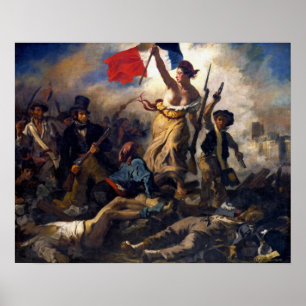 Delacroix - De Vrijheid Leidt het Volk Poster