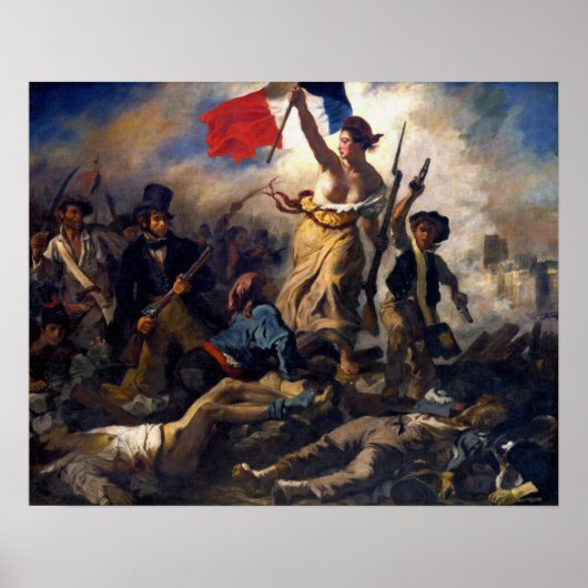 Delacroix - De Vrijheid Leidt het Volk Poster (Voorkant)