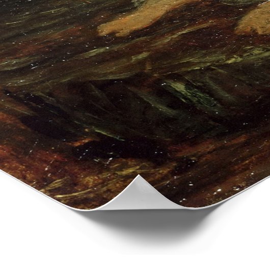 Delacroix - Dood van Ophelia 1853 Poster (Hoek)