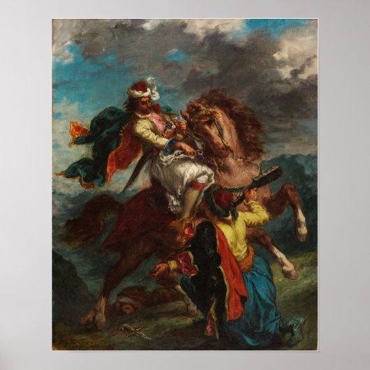 Delacroix - een turk overgeeft aan een Grieks paar Poster (Voorkant)
