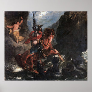 Delacroix - Freed Angelika of St. George Poster