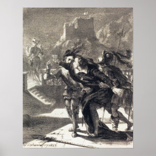 Delacroix - Hamlet en de geest van zijn vader (A… Poster