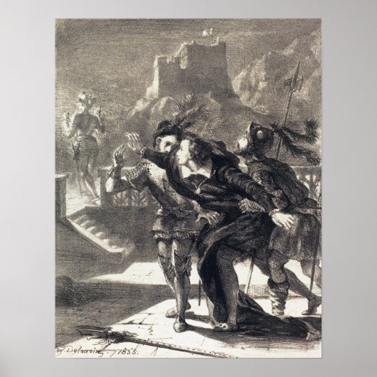 Delacroix - Hamlet en de geest van zijn vader (A… Poster (Voorkant)