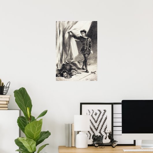 Delacroix - Hamlet en het polonium (wet ... Poster (Thuiskantoor)