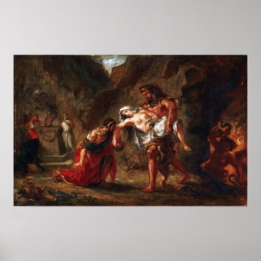 Delacroix - Hercules en alcestis Poster (Voorkant)