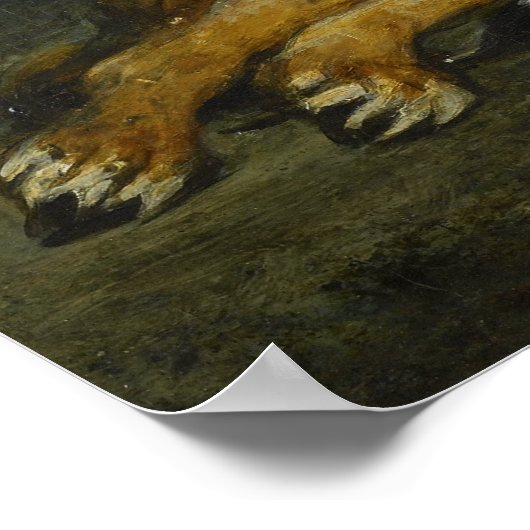 Delacroix - Kantelleding 1855 Poster (Hoek)