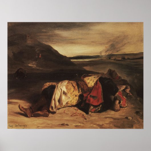 Delacroix - La Mort de Hassan Poster (Voorkant)