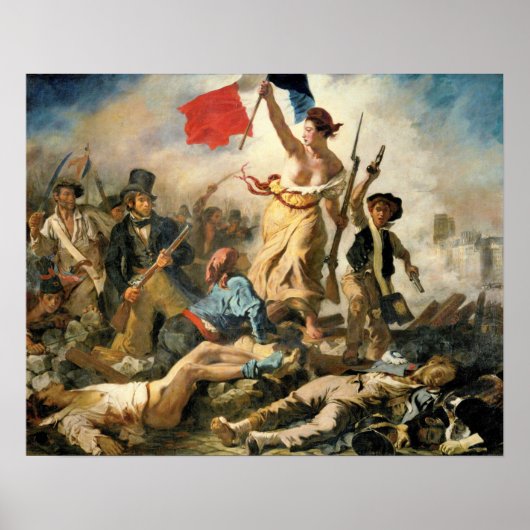 Delacroix Lady Victory leidt de weg naar de overwi Poster (Voorkant)