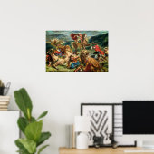 Delacroix - Leeuwenjacht Poster (Thuiskantoor)