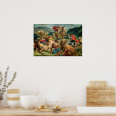 Delacroix - Leeuwenjacht Poster (Keuken)
