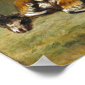 Delacroix - Lion die een geit wil Poster (Hoek)