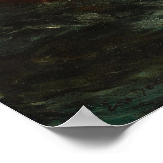 Delacroix - na de sinking 1840 poster (Hoek)