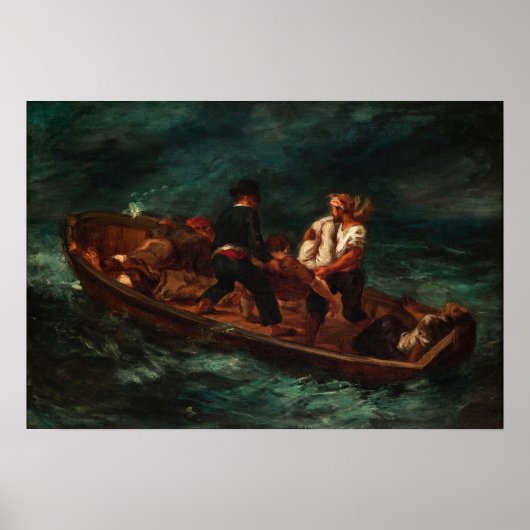 Delacroix - Na De Zinking 1840 Poster (Voorkant)
