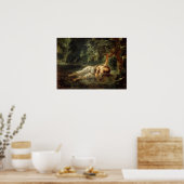 Delacroix - Ophelia's dood 1853 Poster (Keuken)