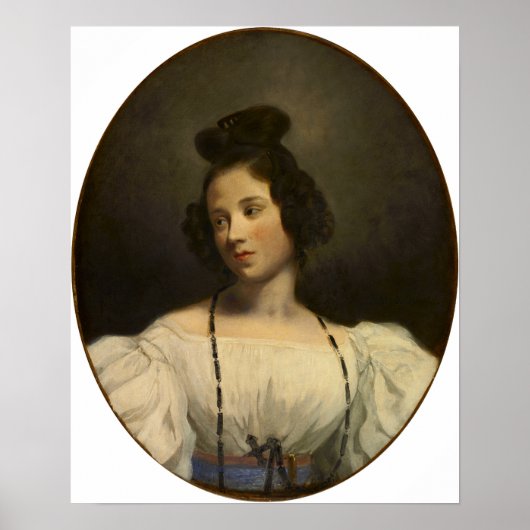 Delacroix - Portret Poster (Voorkant)
