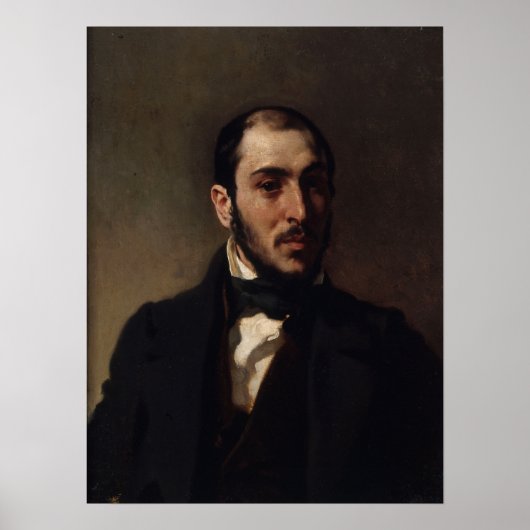 Delacroix - portret van de Eugene Laval Architect Poster (Voorkant)