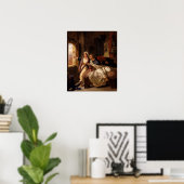 Delacroix - Rebecca en de gewonde Ivanhoe Poster (Thuiskantoor)