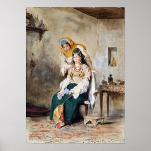 Delacroix - Saada Echtgenote Van Abraham Ben Chimo Poster
