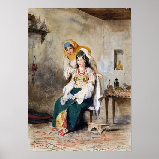 Delacroix - Saada Echtgenote Van Abraham Ben Chimo Poster (Voorkant)