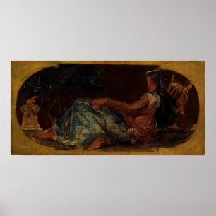 Delacroix - schets voor de vredes - salon poster