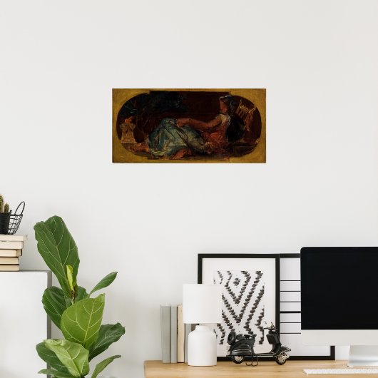 Delacroix - schets voor de vredes - salon poster (Thuiskantoor)