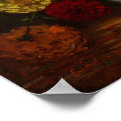 Delacroix - stilstaand leven met Dahlias 1835 Poster (Hoek)