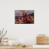 Delacroix - Studie over Lowen Hunt St Gallen Poster (Keuken)