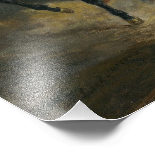 Delacroix The Combat of the Giaour and Hassan Foto Afdruk (Hoek)