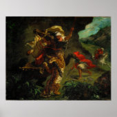Delacroix - Tiger Hunt 1854 Poster (Voorkant)