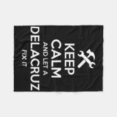 Delacruz Funny Achternaam Verjaardag Family Tree R Fleece Deken (Voorkant (Horizontaal))